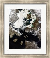 Sea Ice and Sediment Visible in Nunavut, Canada Fine Art Print