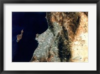 Satellite view of Los Angeles, California Fine Art Print