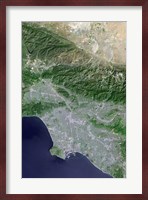 Satellite view of Los Angeles, California and Surrounding Area Fine Art Print
