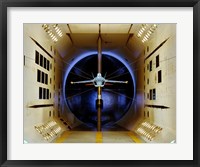 An A/A-18 E/F Model Tested in a Wind Tunnel Fine Art Print