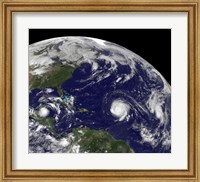 Three Tropical Cyclones Active in the Atlantic Ocean Basin Fine Art Print