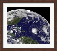Three Tropical Cyclones Active in the Atlantic Ocean Basin Fine Art Print