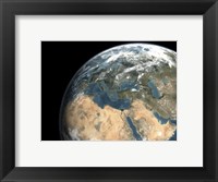 Global view of earth over Europe, Middle East, and Northern Africa Fine Art Print