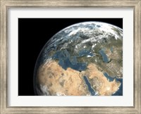 Global view of earth over Europe, Middle East, and Northern Africa Fine Art Print