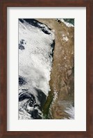 Satellite view of the Andes Mountains in South America Fine Art Print