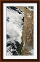 Satellite view of the Andes Mountains in South America Fine Art Print