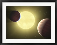 Artist's Concept Illustrating the Two Saturn-sized Planets Discovered by the Kepler Mission Fine Art Print
