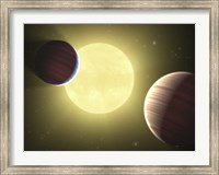Artist's Concept Illustrating the Two Saturn-sized Planets Discovered by the Kepler Mission Fine Art Print