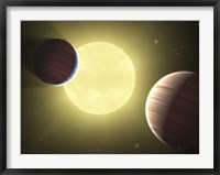 Artist's Concept Illustrating the Two Saturn-sized Planets Discovered by the Kepler Mission Fine Art Print