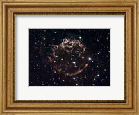 A Detailed view at the Tattered Remains of a Supernova Explosion known as Cassiopeia A Fine Art Print