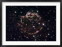 A Detailed view at the Tattered Remains of a Supernova Explosion known as Cassiopeia A Fine Art Print