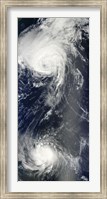 Two Powerful Storms Span the Atlantic Ocean Fine Art Print