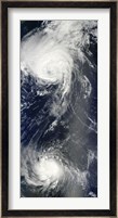 Two Powerful Storms Span the Atlantic Ocean Fine Art Print