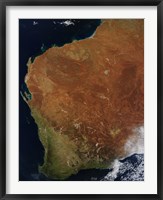 Satellite view of Western Australia Fine Art Print