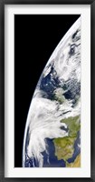 View of Earth from Space Showing Phytoplankton Bloom Between Iceland and the United Kingdom Fine Art Print