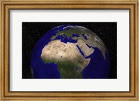 Global view of Earth over North Africa, Europe, the Middle East, and India Fine Art Print