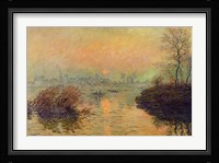 Sun Setting over the Seine at Lavacourt. Winter Effect, 1880 Fine Art Print
