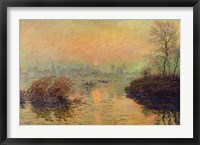 Sun Setting over the Seine at Lavacourt. Winter Effect, 1880 Framed Print