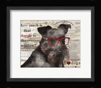 Doggie in the Window Framed Print