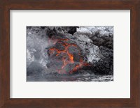 Lava Flows from the Yemeni Island of Jazirat at-Tair after the Island Erupted Fine Art Print