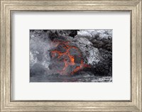 Lava Flows from the Yemeni Island of Jazirat at-Tair after the Island Erupted Fine Art Print