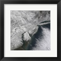 Satellite view of a Nor'easter Snow Storm over the Mid-Atlantic and Northeastern United States Fine Art Print