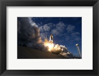 Space Shuttle Atlantis Lifts off from the Launch pad at Kennedy Space Center, Florida Fine Art Print