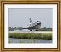 Space Shuttle Endeavour touches down on the runway Fine Art Print