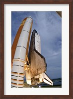 Underside View of Space Shuttle Taking Off Fine Art Print