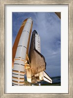 Underside View of Space Shuttle Taking Off Fine Art Print
