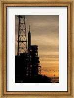 The Ares I-X rocket is seen on the Launch Pad Fine Art Print