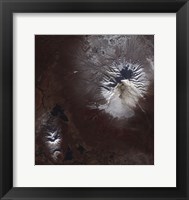 Ash Stains on Russia's Shiveluch Volcano's Slopes Fine Art Print