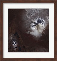Ash Stains on Russia's Shiveluch Volcano's Slopes Fine Art Print