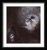 Ash Stains on Russia's Shiveluch Volcano's Slopes Fine Art Print