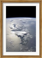 A Panoramic view of the Island of Hispaniola in the Foreground and Cuba Extending over the Horizon Fine Art Print