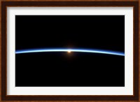 The Thin line of Earth's Atmosphere and the Setting Sun Fine Art Print