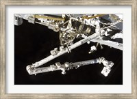 The Canadian-Built Space Station Remote Manipulator System (Canadarm2), during Undocking AWctivities Fine Art Print