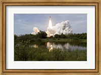Space Shuttle Ascending from the Space Center Fine Art Print