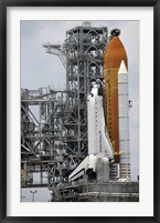 Space Shuttle Endeavour on the Launch pad at Kennedy Space Center Fine Art Print