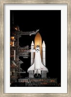 Space shuttle Atlantis Sits Ready on its Launch Pad at Kennedy Space Center, Florida Fine Art Print