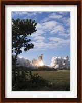 Space Shuttle Atlantis lifts off from its Launch Pad at Kennedy Space Center, Florida Fine Art Print