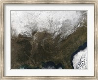 Snow Cover over the United States Fine Art Print