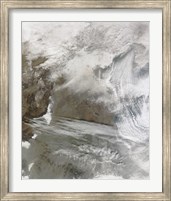 Snow Cover Encircles Bo Hai and Extends to the North and West of that Water Body Fine Art Print