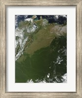 Satellite view of Eastern Columbia and Northern Venezuela Fine Art Print