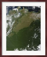 Satellite view of Eastern Columbia and Northern Venezuela Fine Art Print