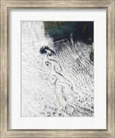 Von Karmann Cloud Vortices off the Coast of Cheju Do Fine Art Print