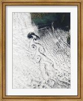 Von Karmann Cloud Vortices off the Coast of Cheju Do Fine Art Print