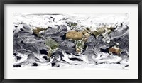 Cylindrical Equidistant Projection of Visualization Showing Clouds Across the World Fine Art Print