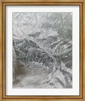 Snowy and Hazy Central Russia showing the Ob River Fine Art Print
