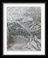 Snowy and Hazy Central Russia showing the Ob River Fine Art Print